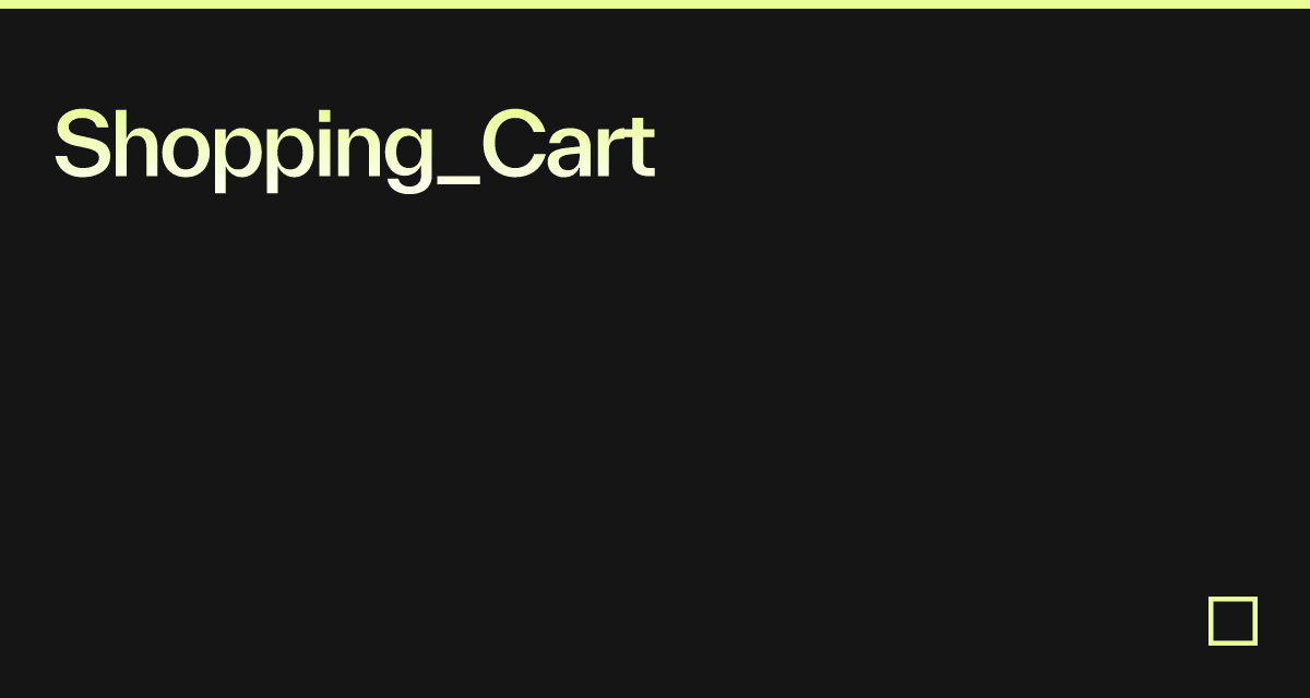 Shopping_Cart Codesandbox