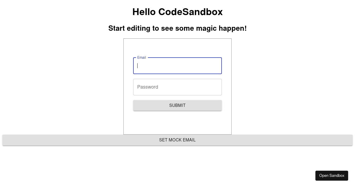 React hook form with yup (forked) - Codesandbox