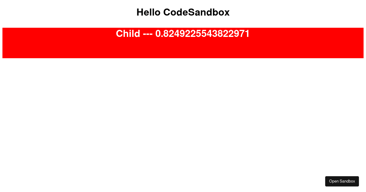 Pass a parent's ref to a child (forked) - Codesandbox