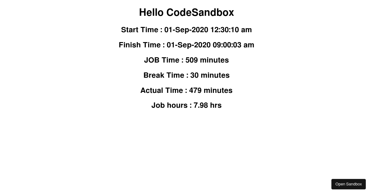 react - Codesandbox