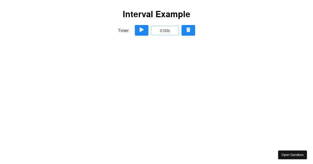 React Hooks Guide Interval Example Codesandbox