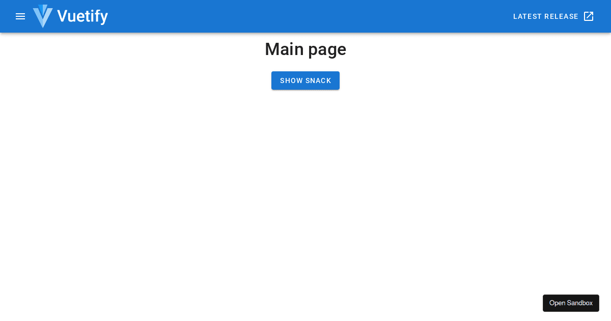 stack-71244492 Vuex Global Snackbar - Codesandbox