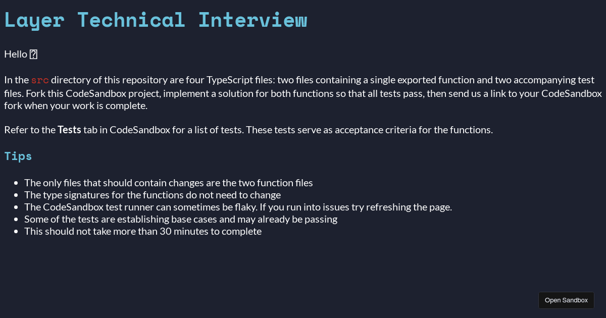 Layering Questions layer-interview-questions - Codesandbox
