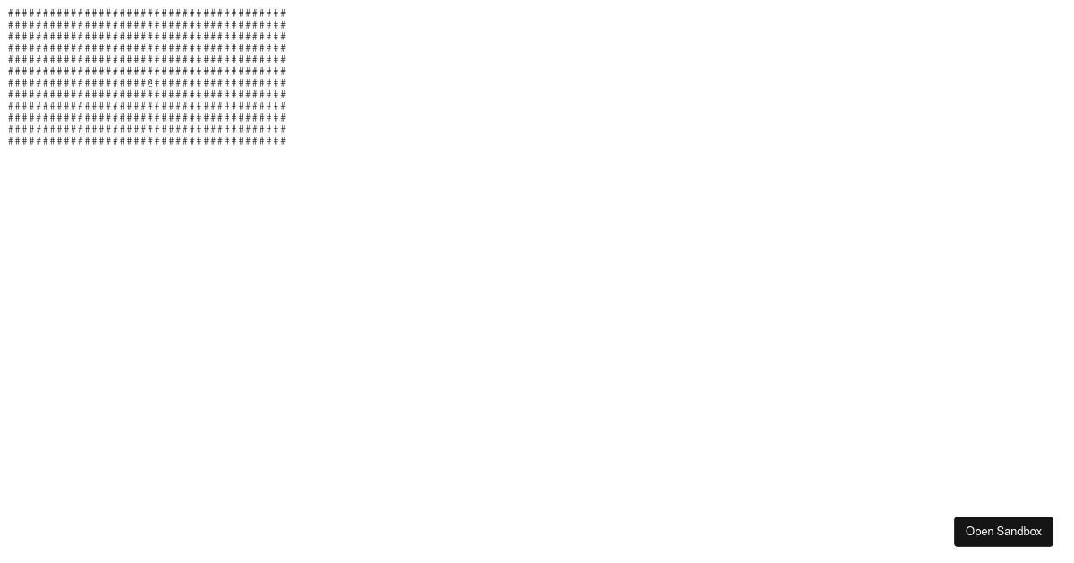Terminal Game IO - simplest example (forked) - Codesandbox