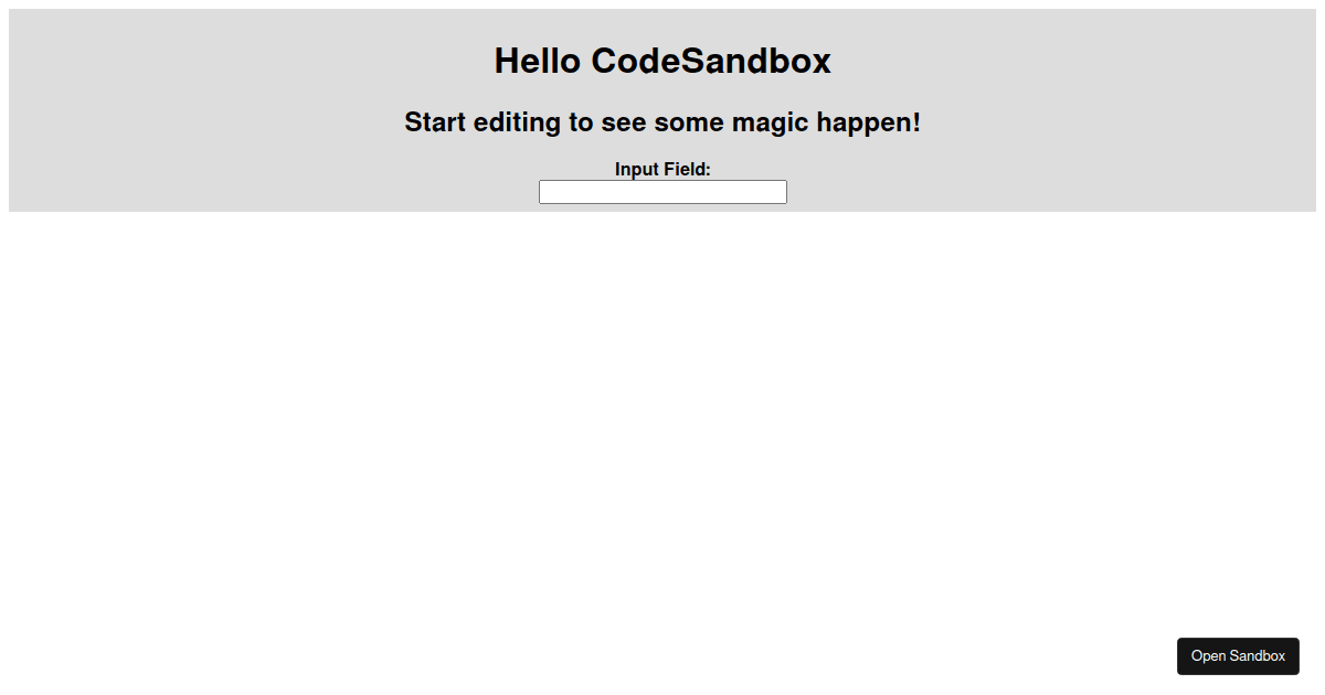 null - Codesandbox