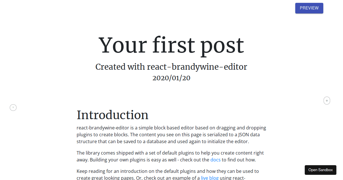 reactblockcontenteditor (forked) Codesandbox