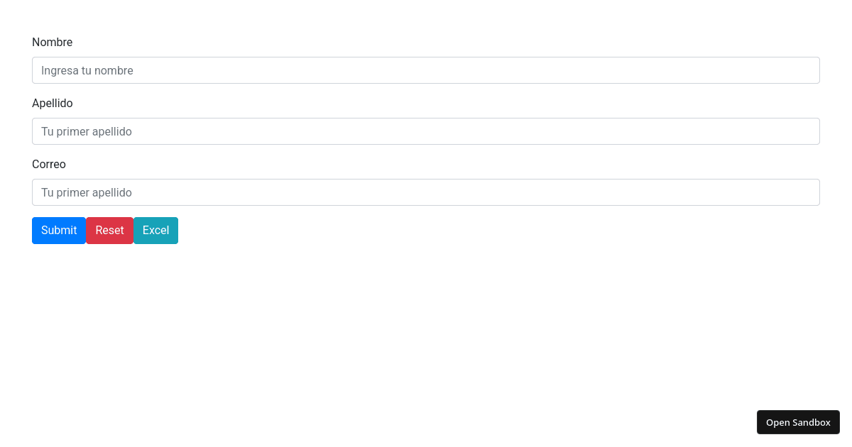 ejemplo tabla excel (forked) - Codesandbox
