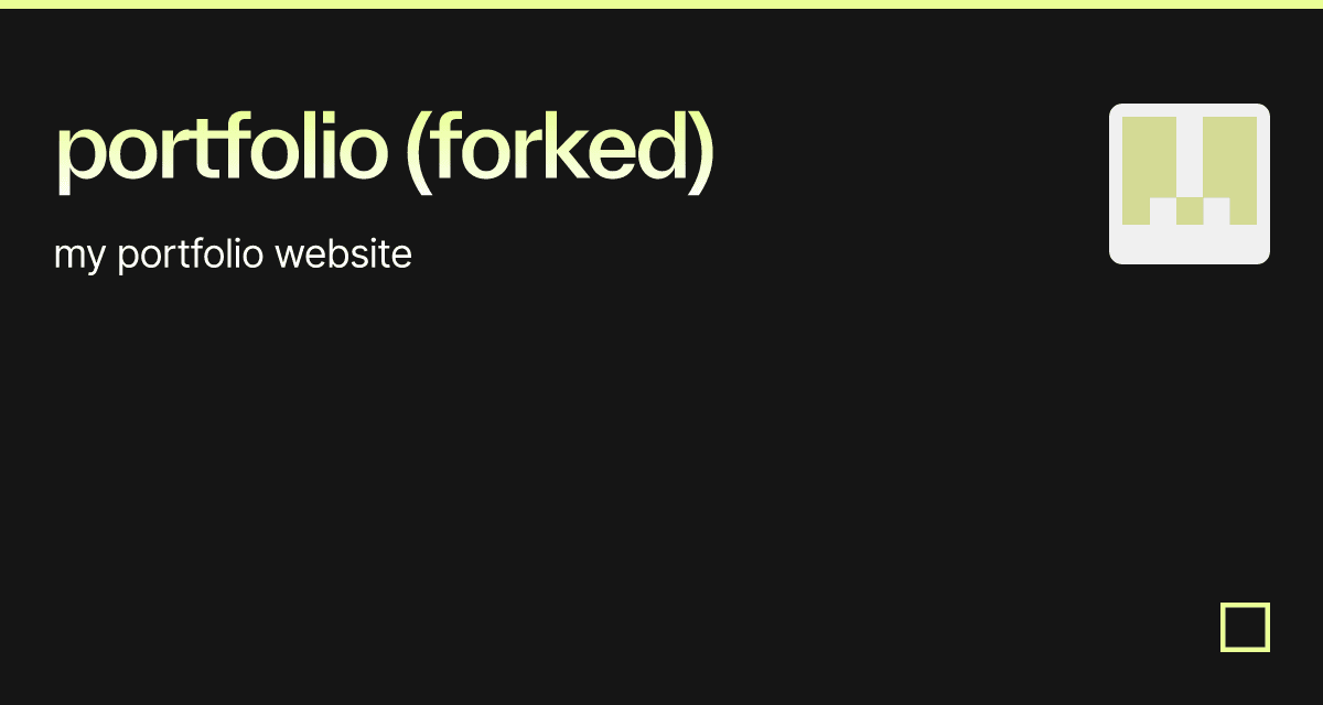 portfolio (forked) - Codesandbox