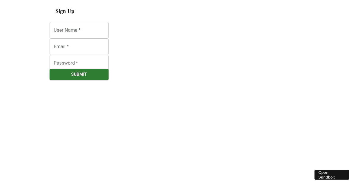 formvalidation - Codesandbox