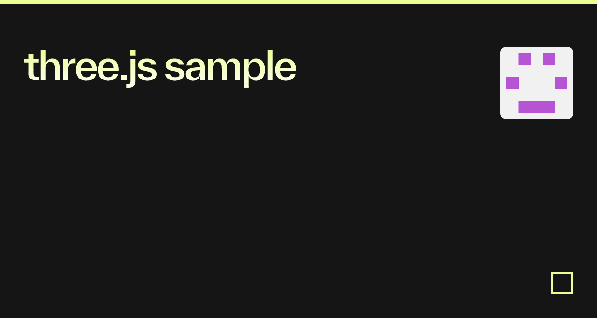 three.js sample - Codesandbox