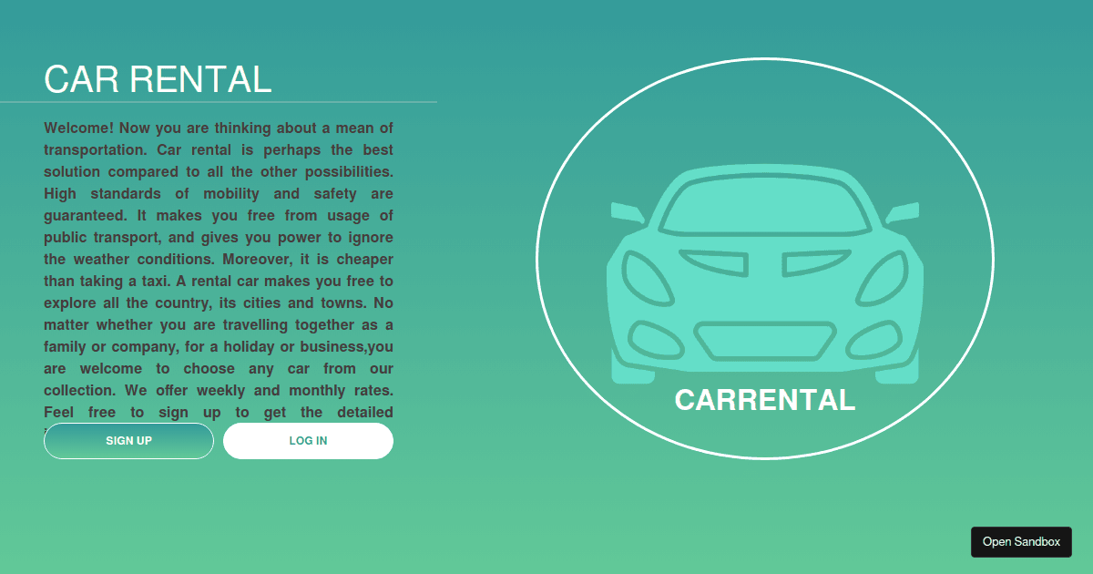 carrentfrontend Codesandbox