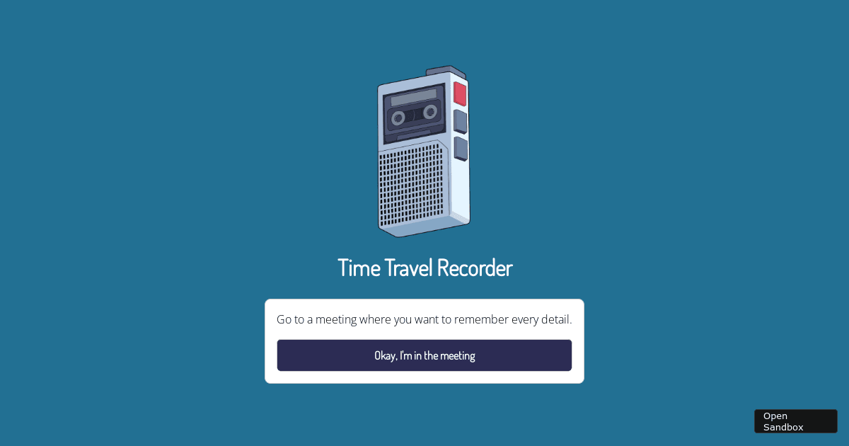 Time Travel Recorder (forked) - Codesandbox