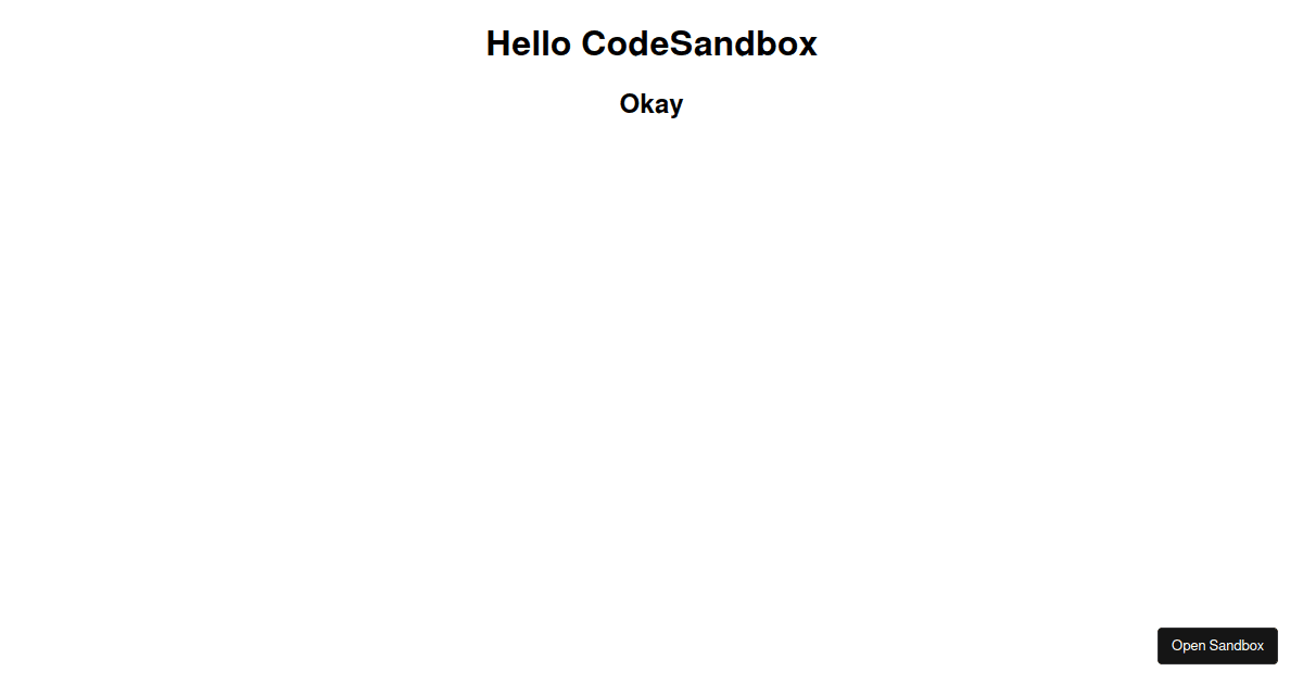 react - Codesandbox