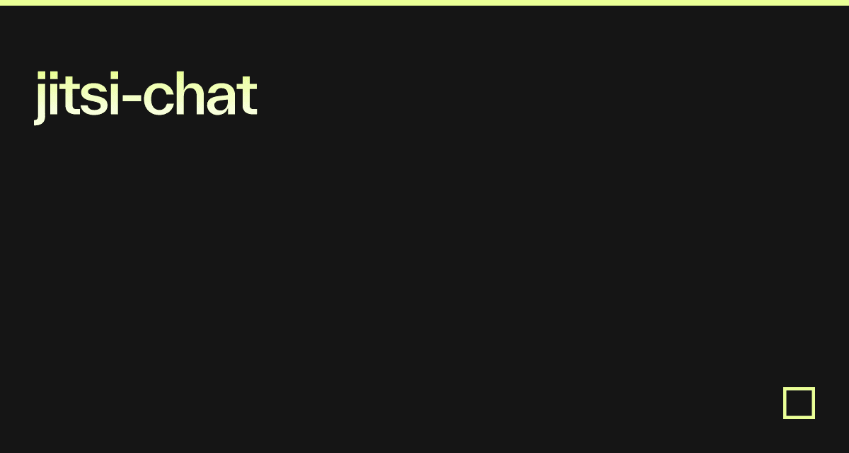 jitsi-chat - Codesandbox