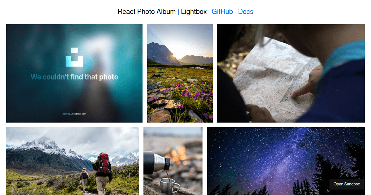 react-photo-album-lightbox - Codesandbox