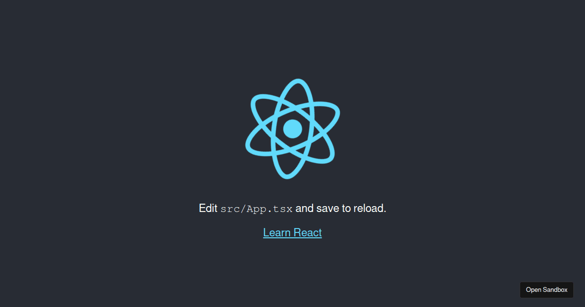 reacttypescripttemplateyarn Codesandbox
