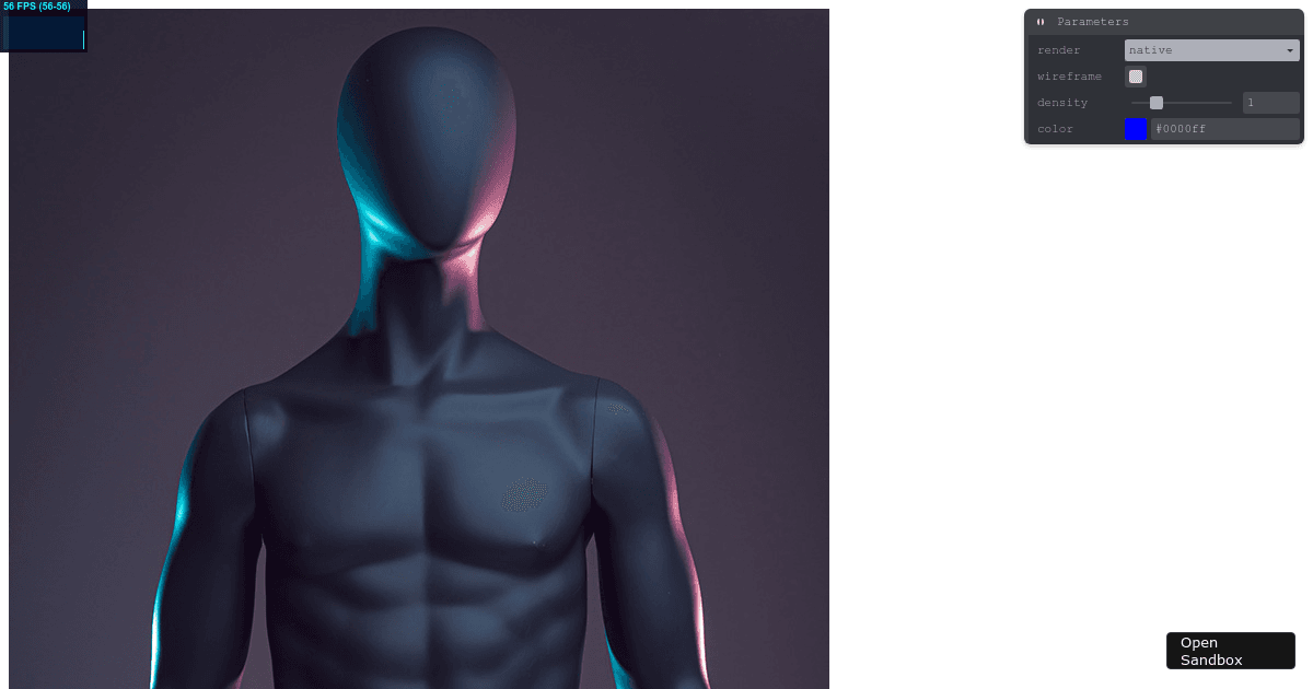 three.js Plane slider (forked) Codesandbox