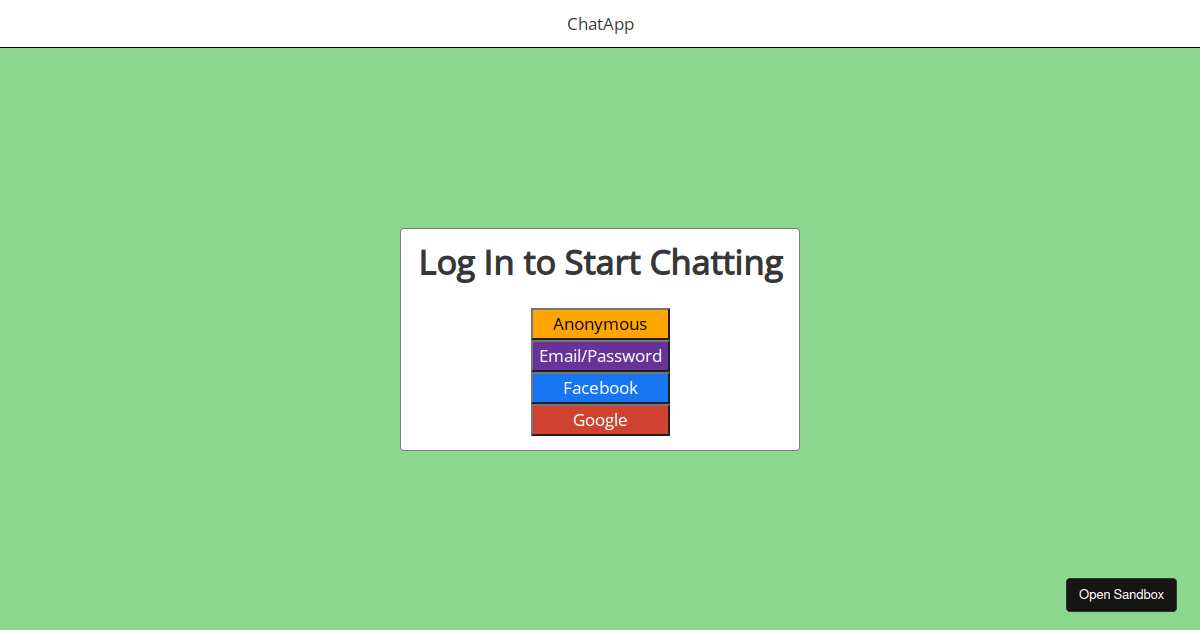 chatapp - Codesandbox