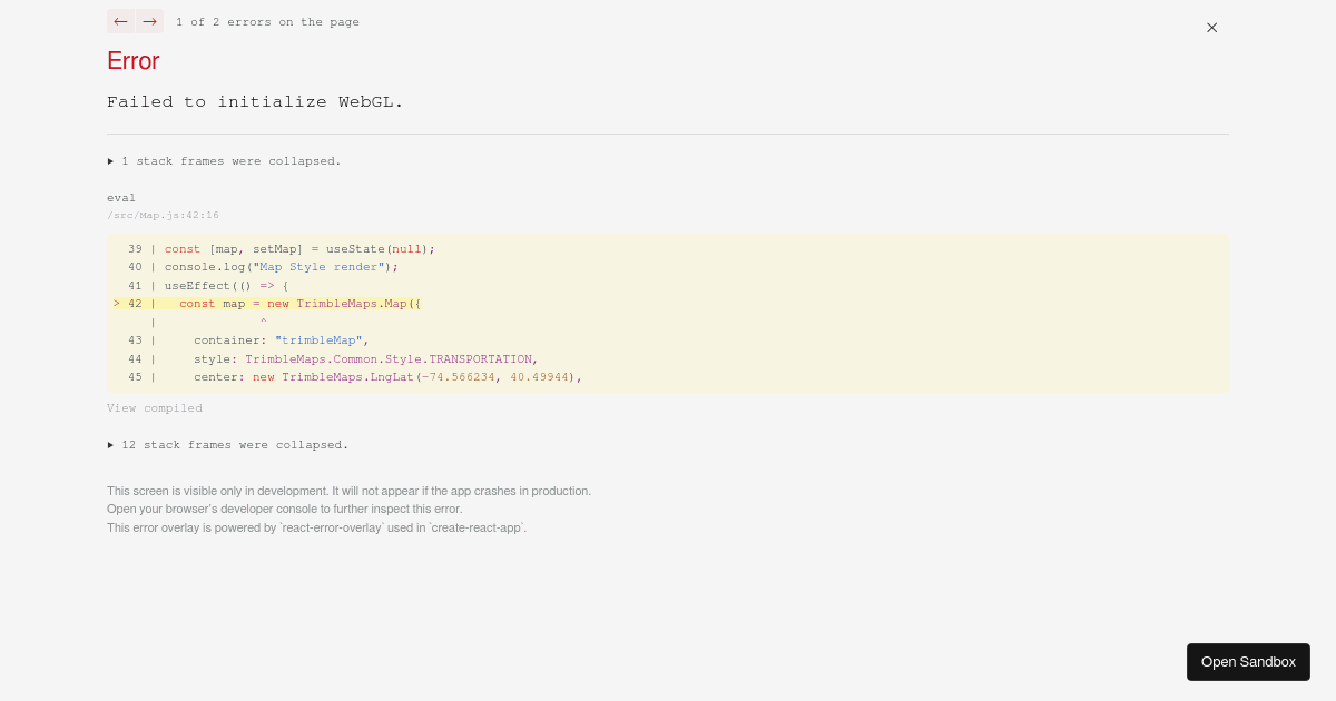 Trimblemaps (forked) - Codesandbox