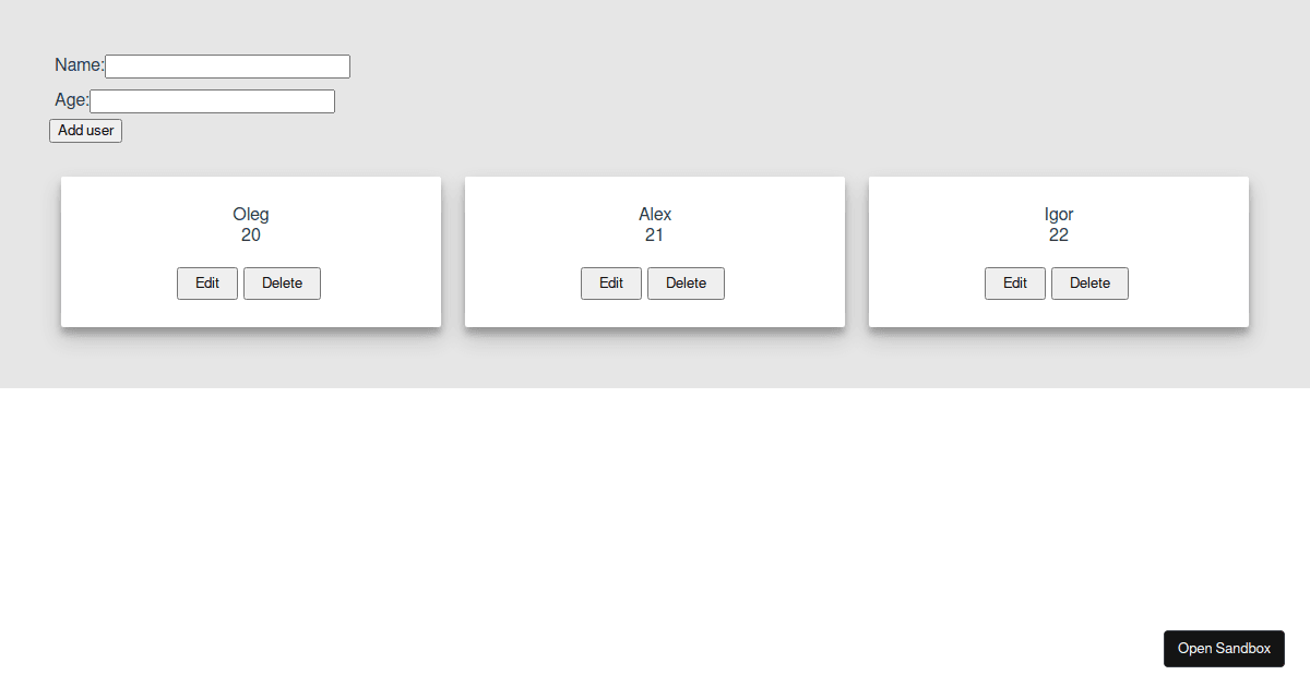 Vuex modules example - Codesandbox