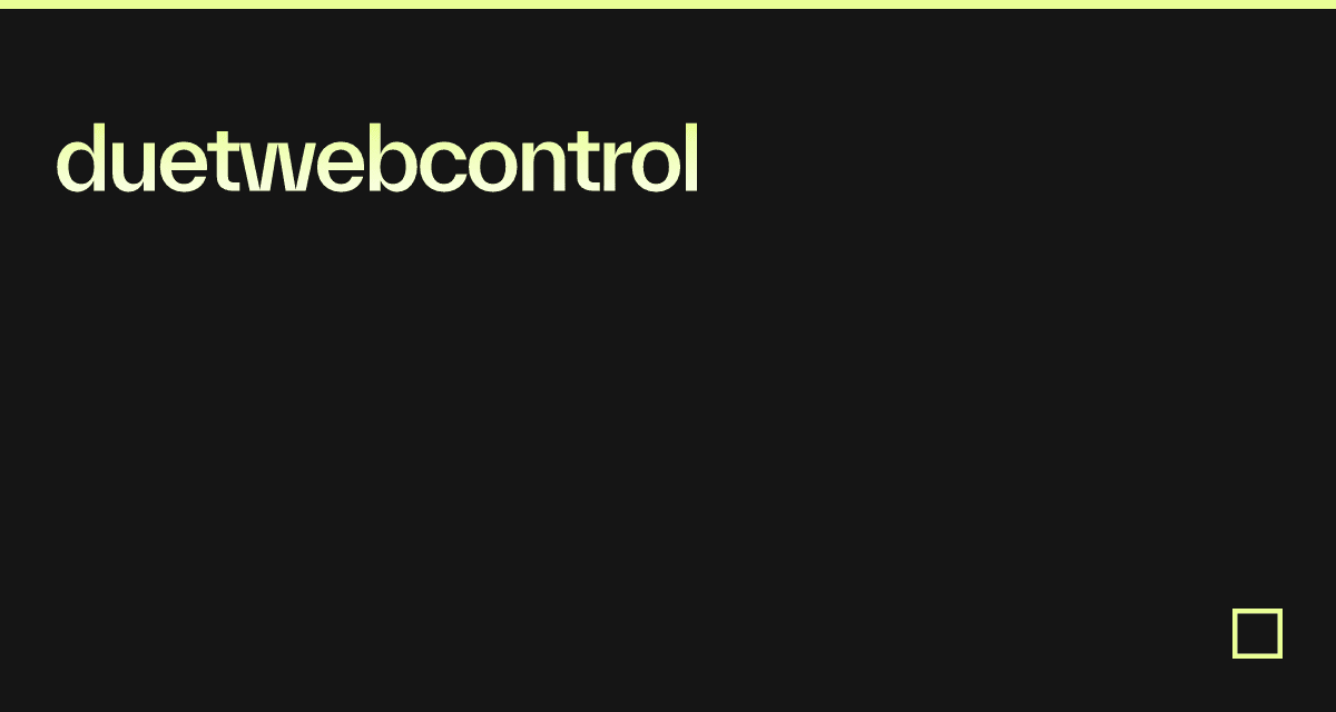 duetwebcontrol - Codesandbox