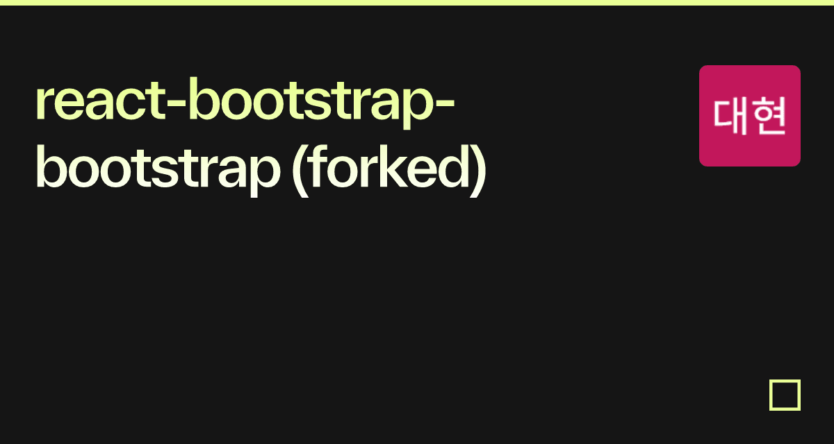 react-bootstrap-bootstrap (forked) - Codesandbox