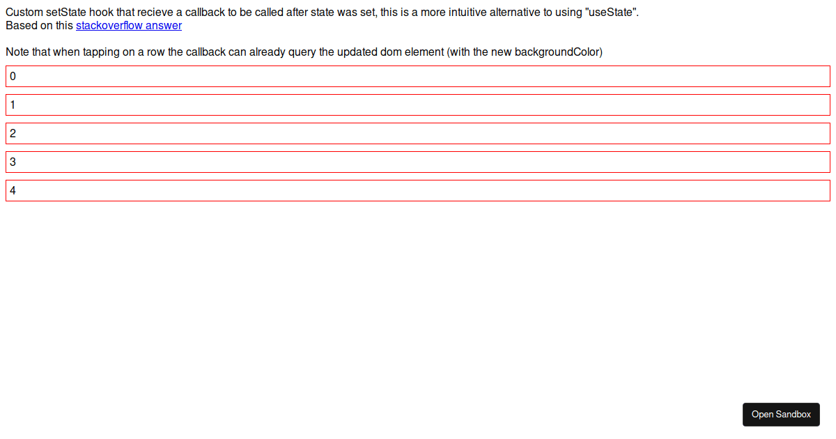 useStateCallback (forked) - Codesandbox