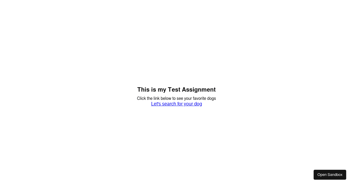 Code Assignment - Codesandbox
