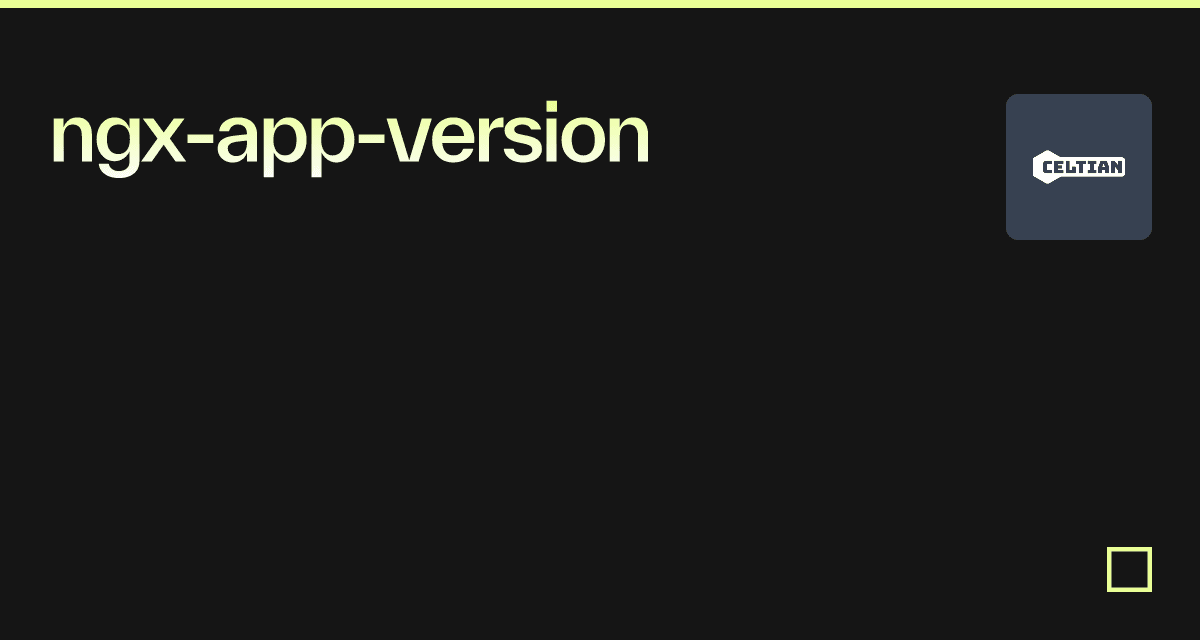 ngx-app-version - Codesandbox