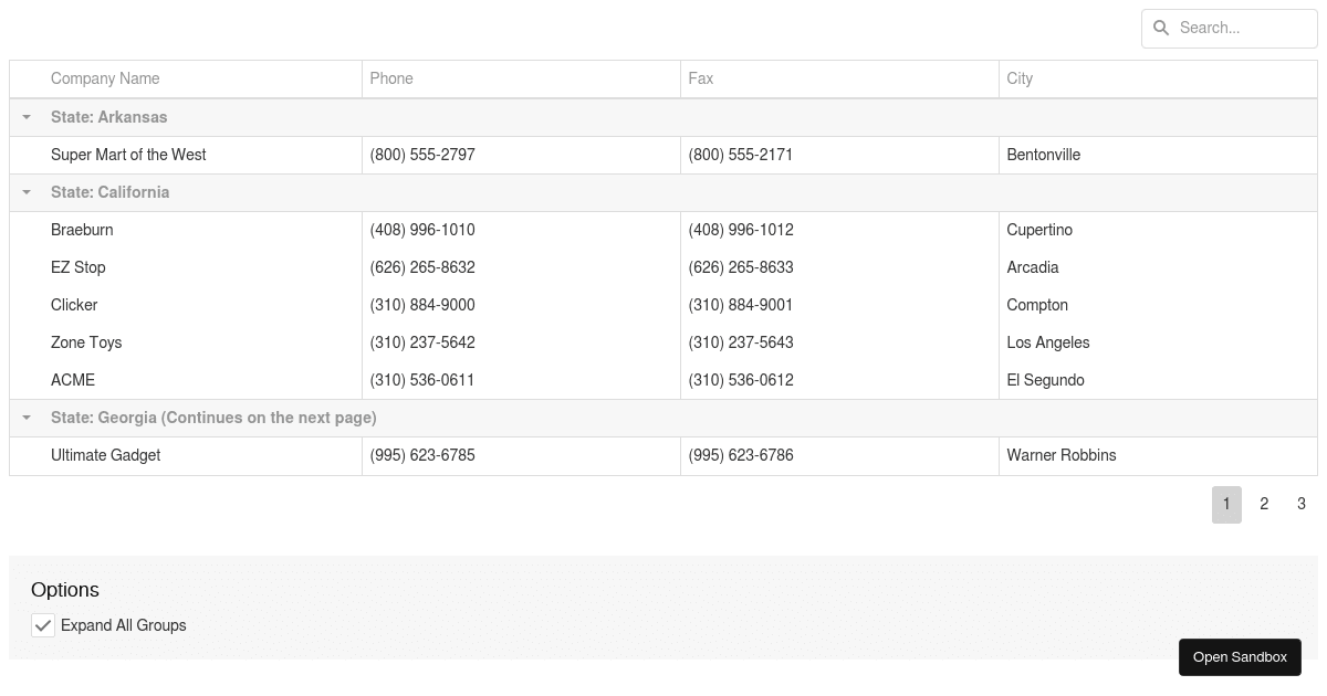 Record Grouping - DevExtreme Data Grid - Codesandbox