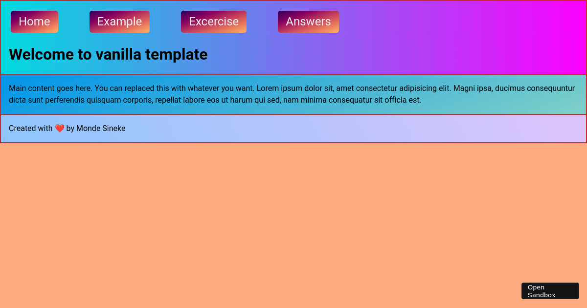 vanilla-html-template - Codesandbox