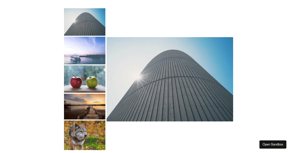 Image gallery - Codesandbox