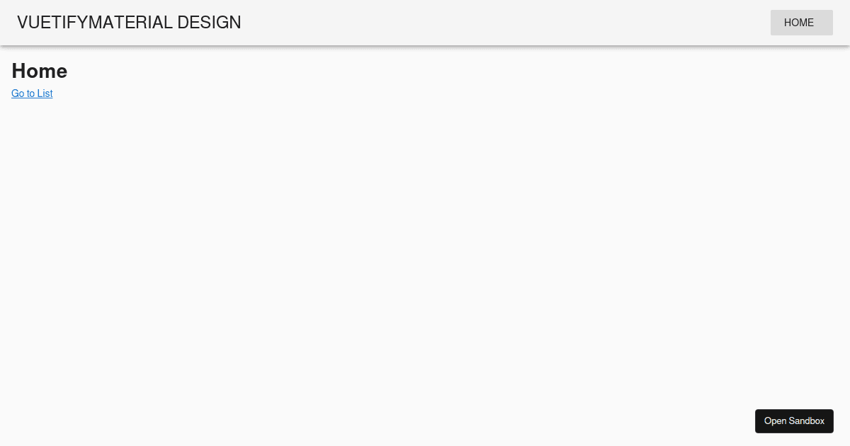 Vuetify Router - Codesandbox