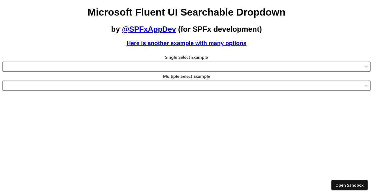 fluentui-searchable-dropdown (forked) - Codesandbox