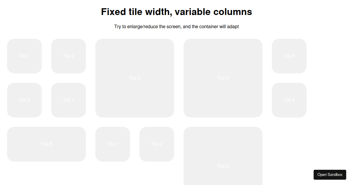 react-tiles-dnd-responsive (forked) - Codesandbox