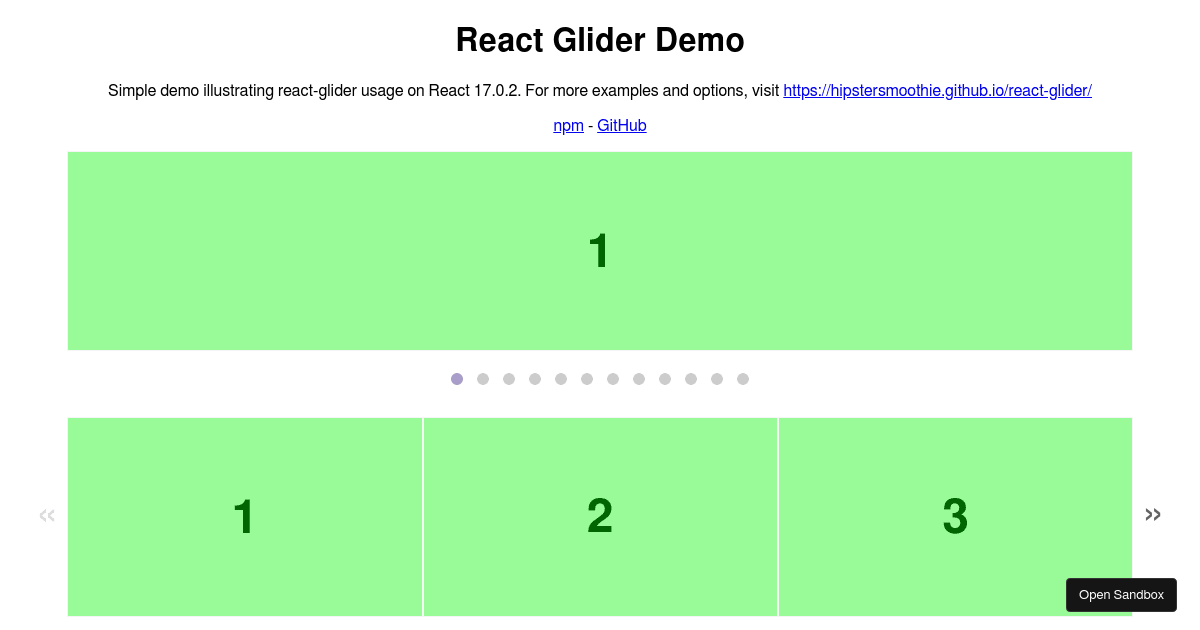 reactgliderdemo (forked) Codesandbox