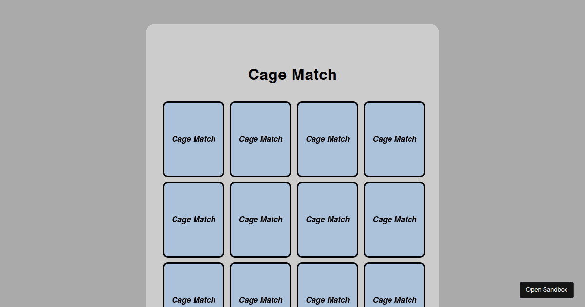 cagematch Codesandbox