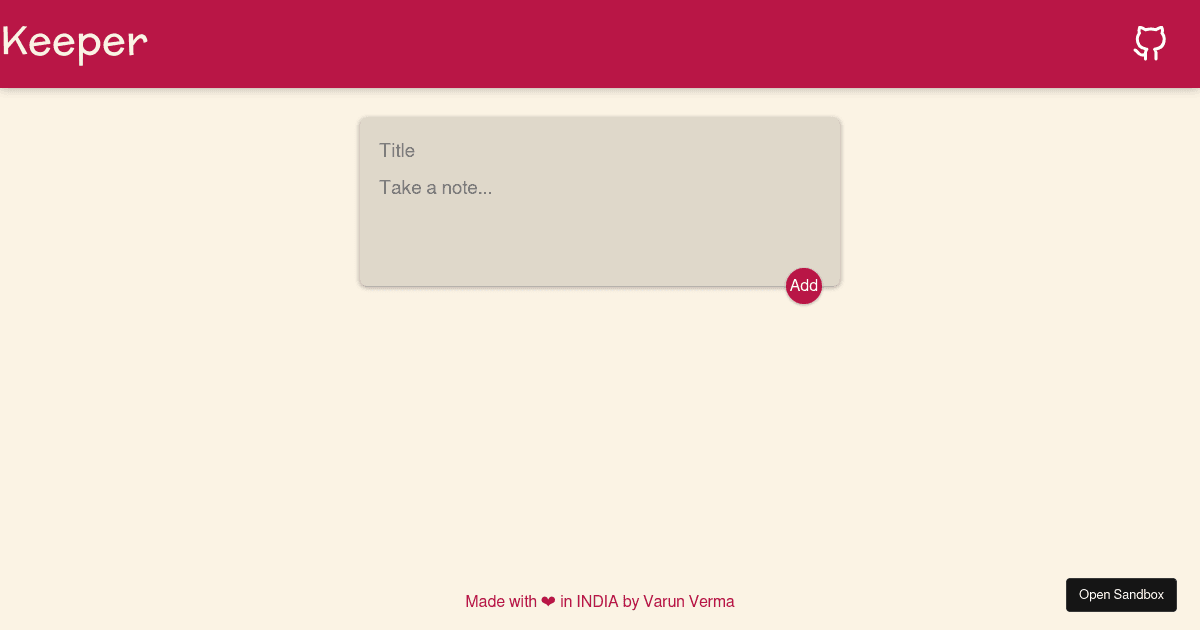 keeper-notes-app - Codesandbox