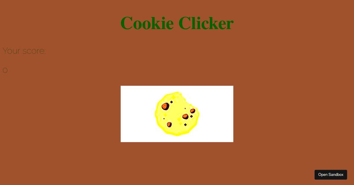 Cookie Clicker - Codesandbox