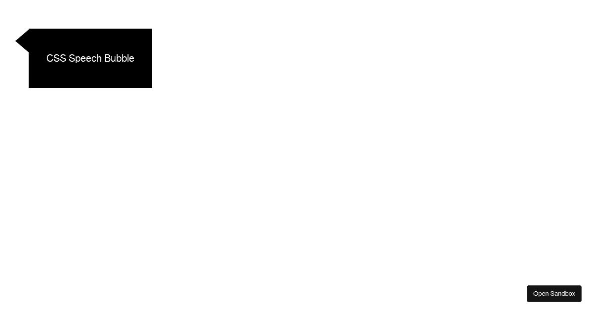 CSS speech bubble - Codesandbox