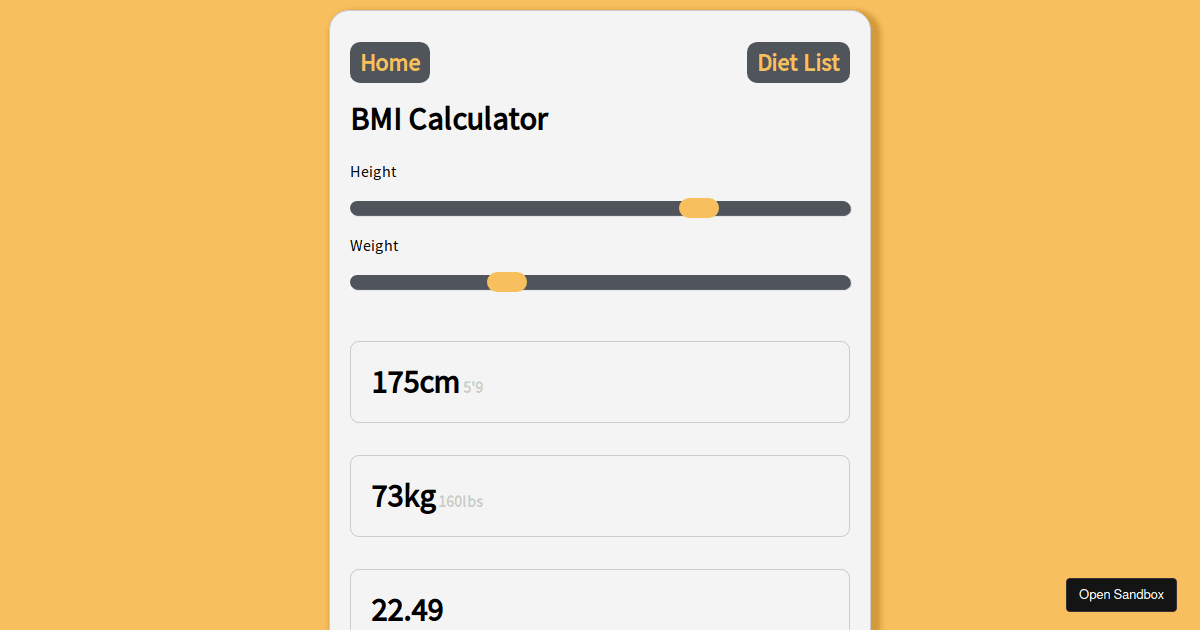 react-bmi - Codesandbox