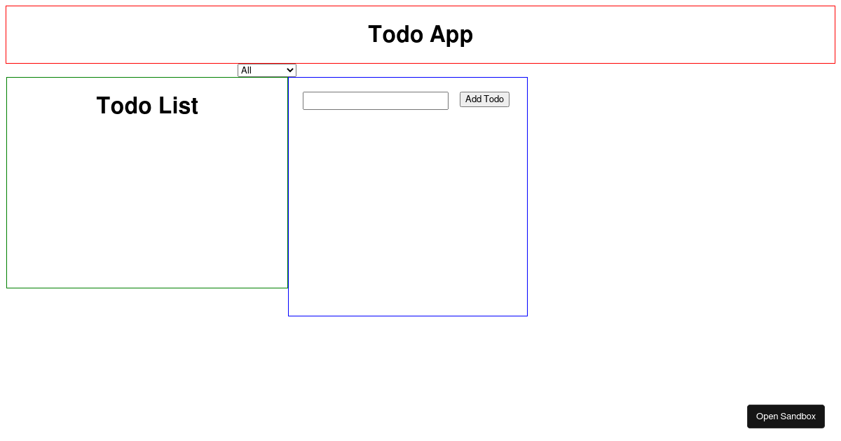 Todo App With Filter Using react and redux - Codesandbox