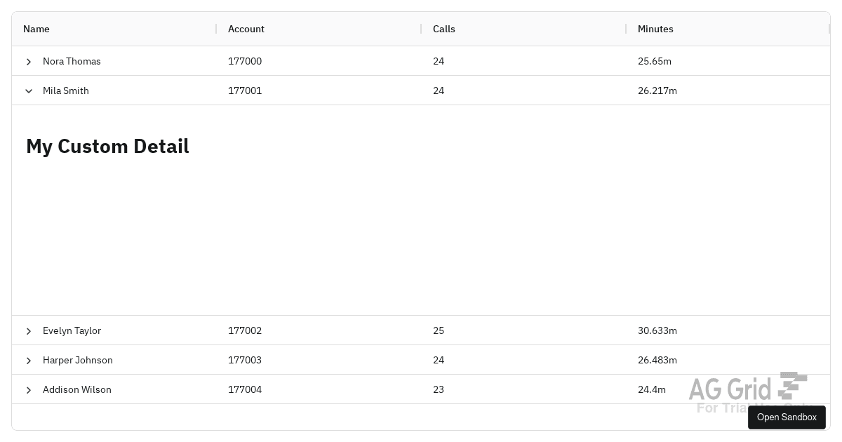 ag-grid-packages - Codesandbox