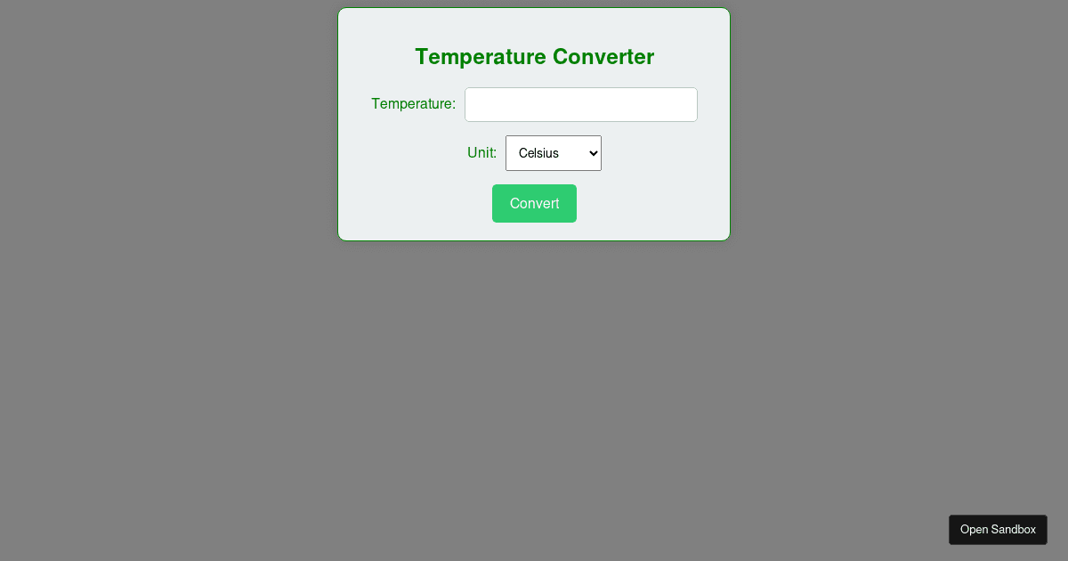 Temperature_Converter - Codesandbox
