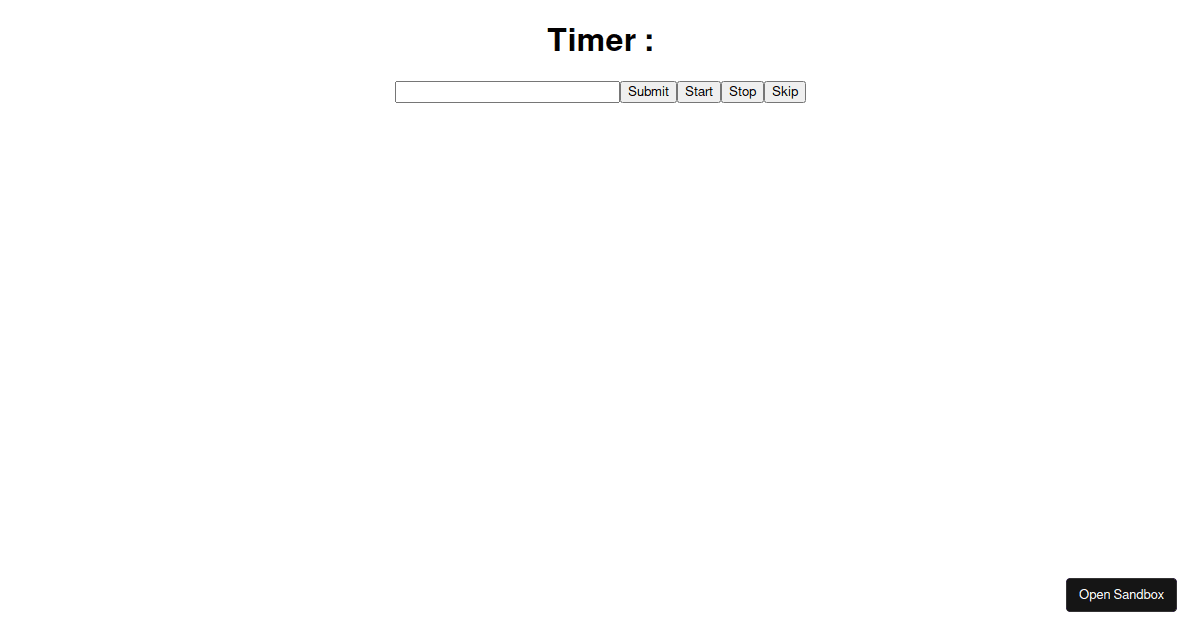 timer-app-with-input - Codesandbox
