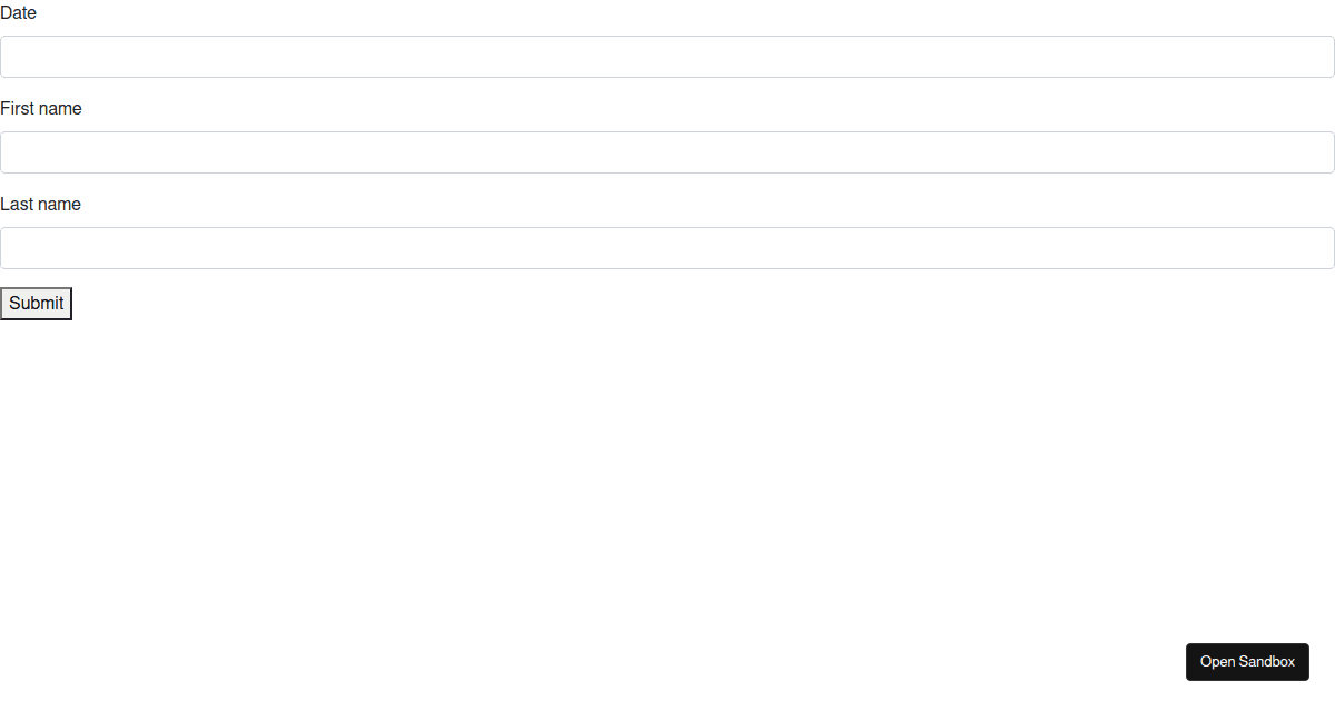React Bootstrap with Date Picker - Codesandbox