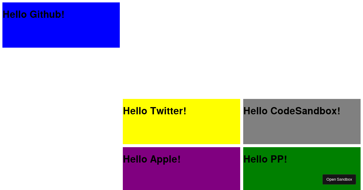 Grid Element - Codesandbox