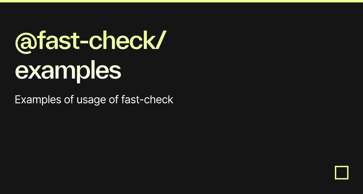 @fast-check/examples - Codesandbox