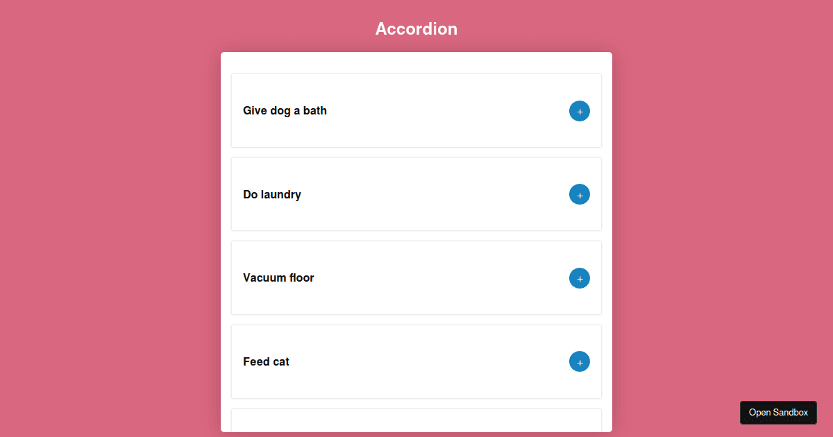 reactjsaccordion Codesandbox