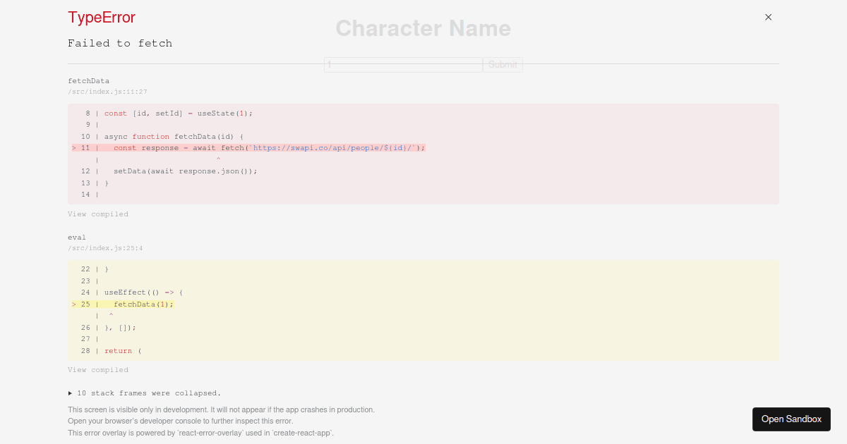 FullStack - Codesandbox